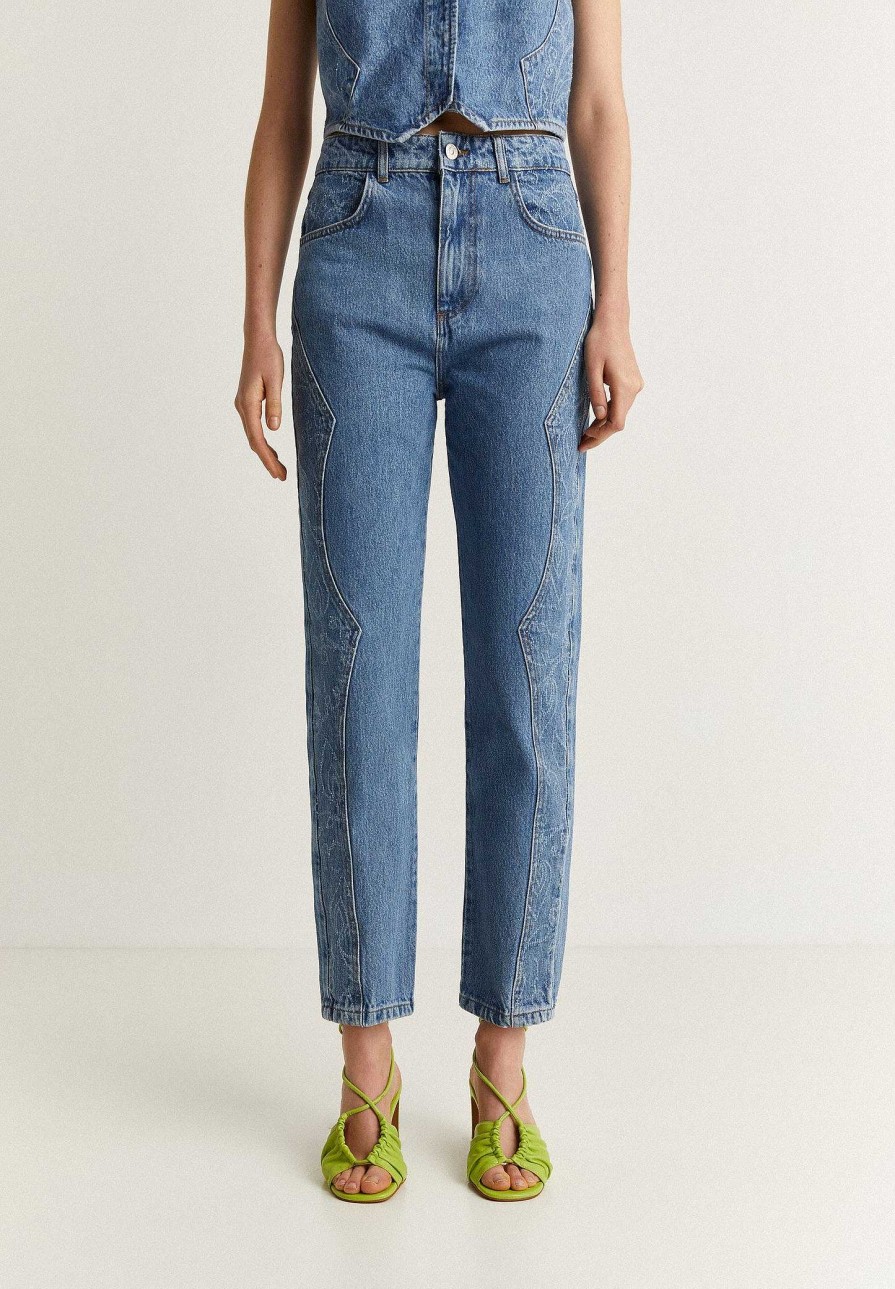 Scalpers Textured Denim Jeans | Jeans