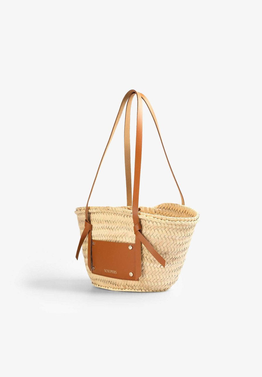 Scalpers Mini Raffia Carrycot Bag | Fur