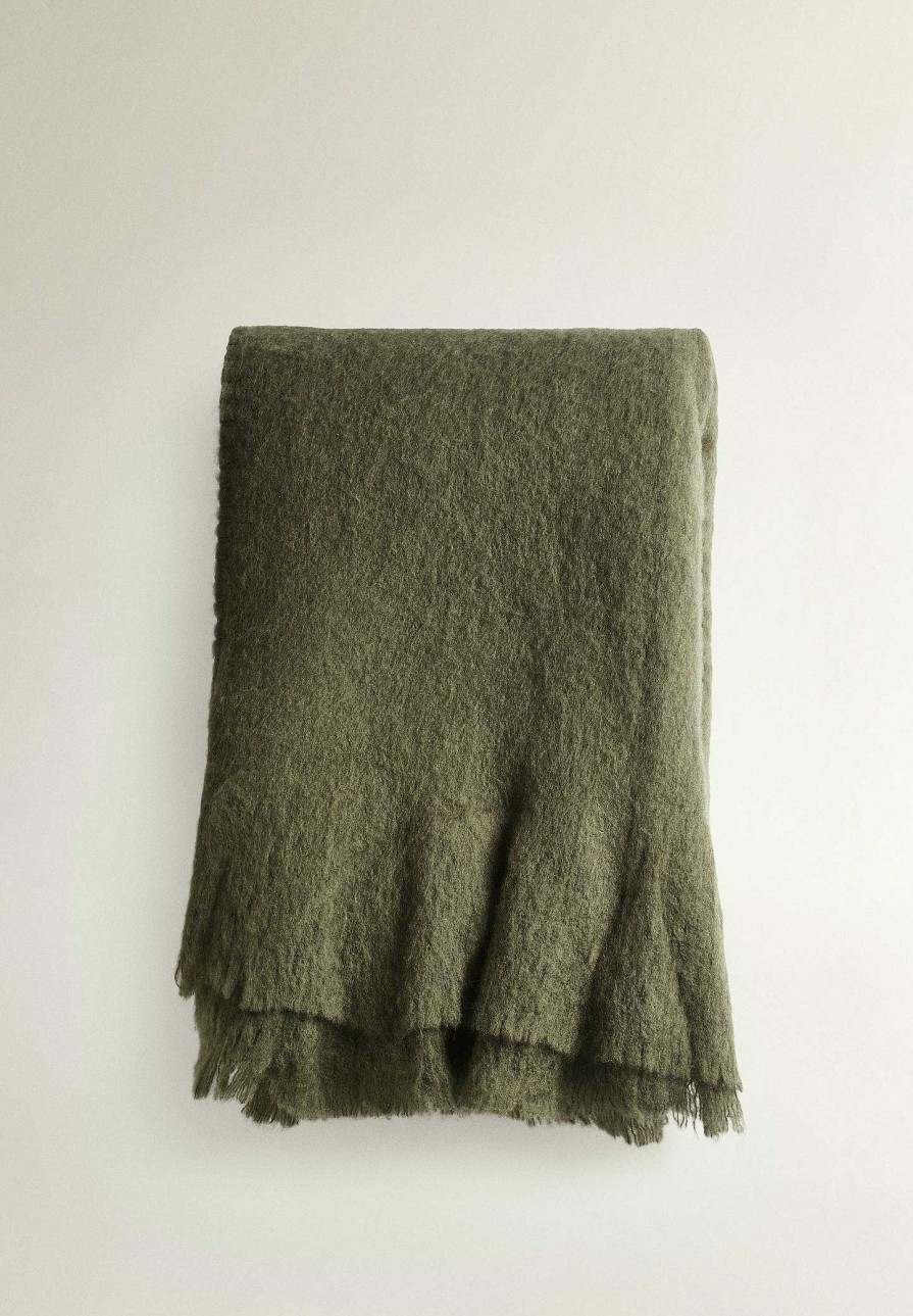 Scalpers Carded Wool Blanket With Fringes | Blankets