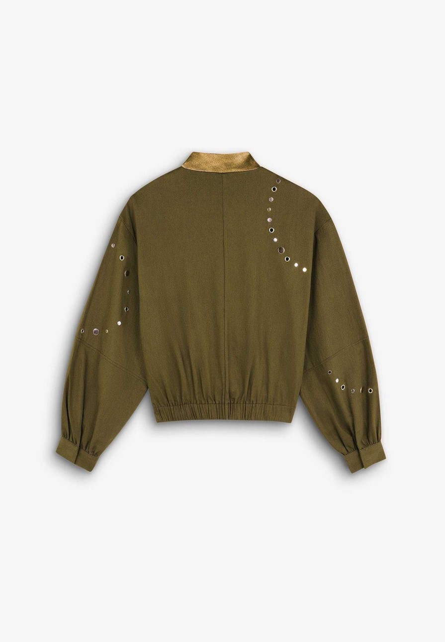 Scalpers Studded Bomber Jacket | Jackets And Trench