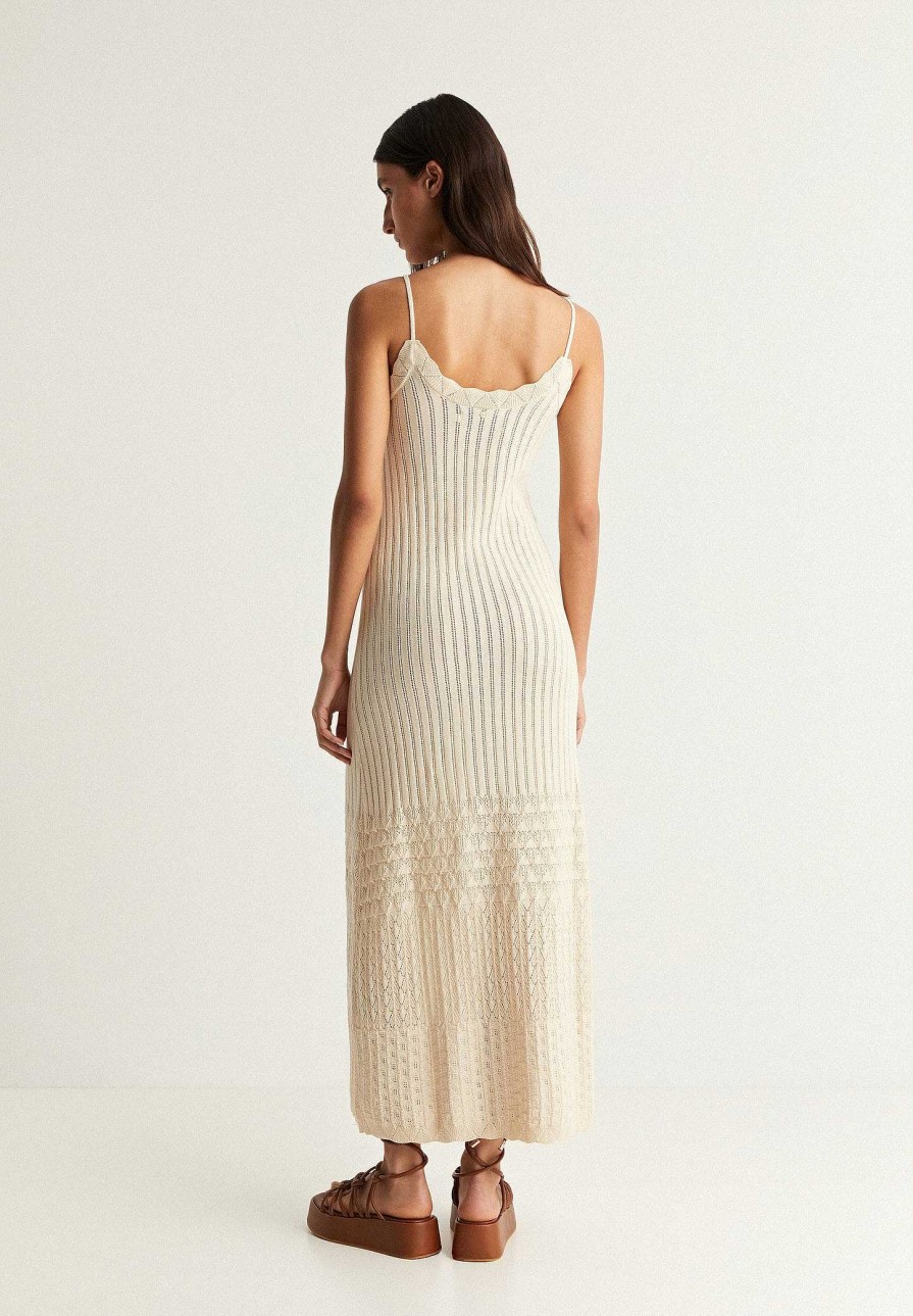 Scalpers Midi Crochet Dress With Straps | Dresses