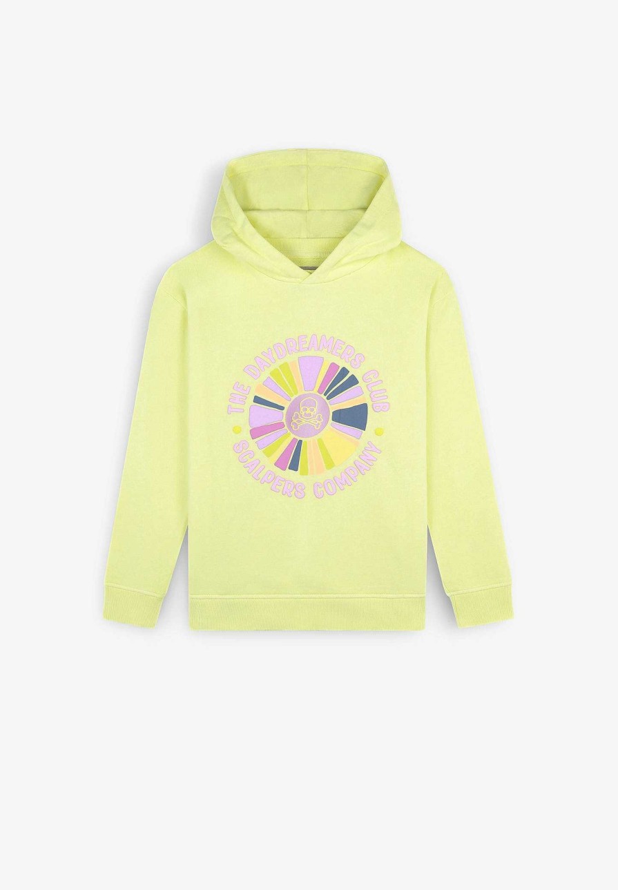 Scalpers Puff Print Details Hooded Sweatshirt | Sweatshirts