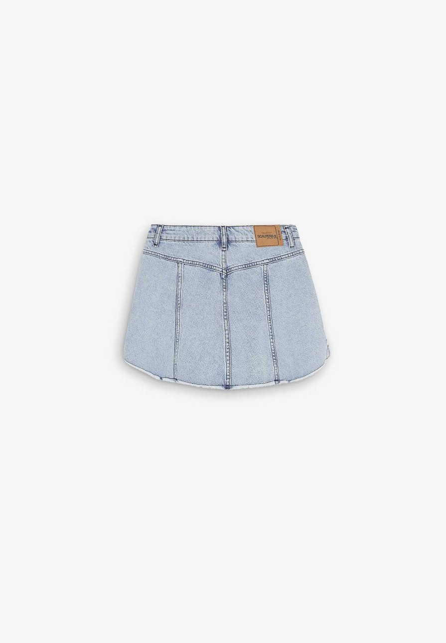 Scalpers Washed Denim Mini Skirt | Skirts