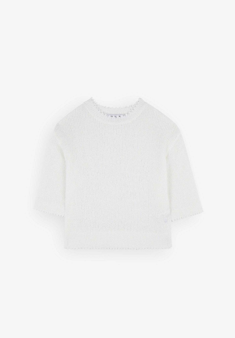 Scalpers Cropped Jersey Finished Detail | Sweaters And Cardigans