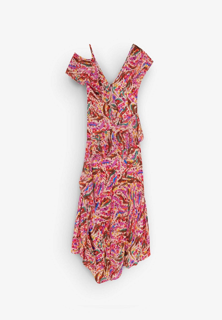 Scalpers Ruffles Print Midi Dress | Dresses