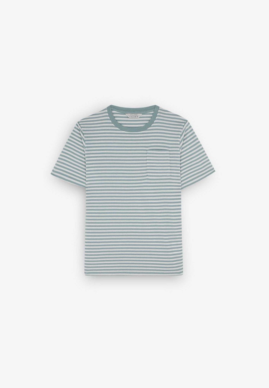 Scalpers Striped Pocket T-Shirt | Tshirts