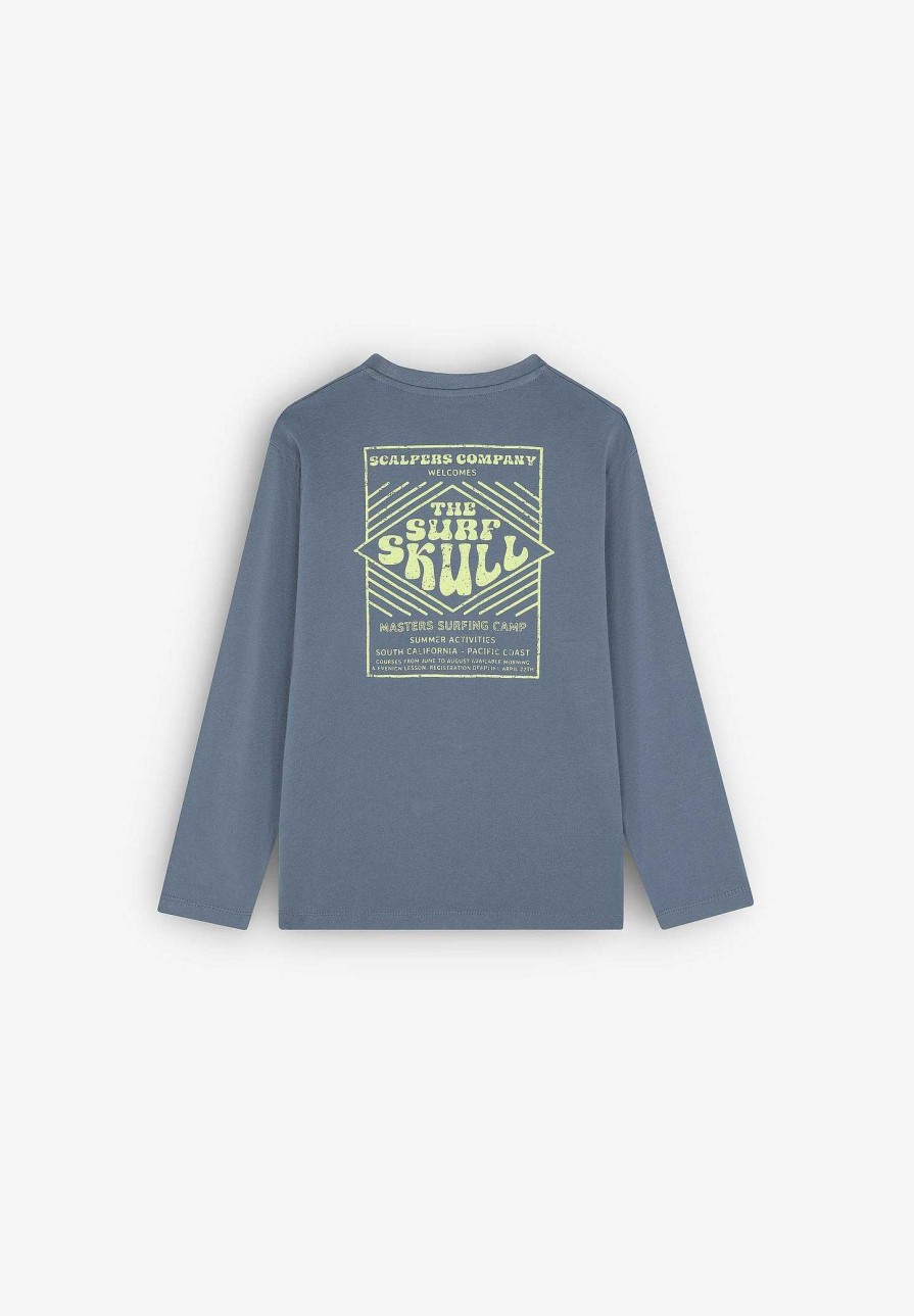 Scalpers Back Print Long Sleeve T-Shirt | Tshirts