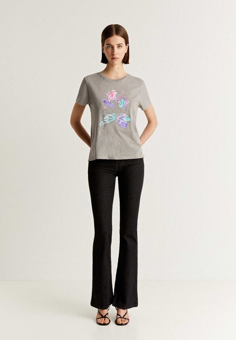 Scalpers Glitter Skull T-Shirt | T-Shirts And Tops