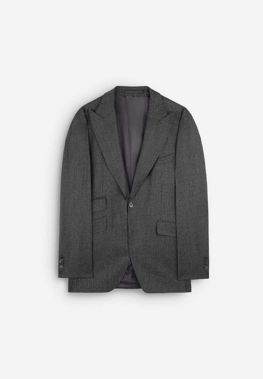 Scalpers Premium Gray Spearhead Checked Suit | Suits