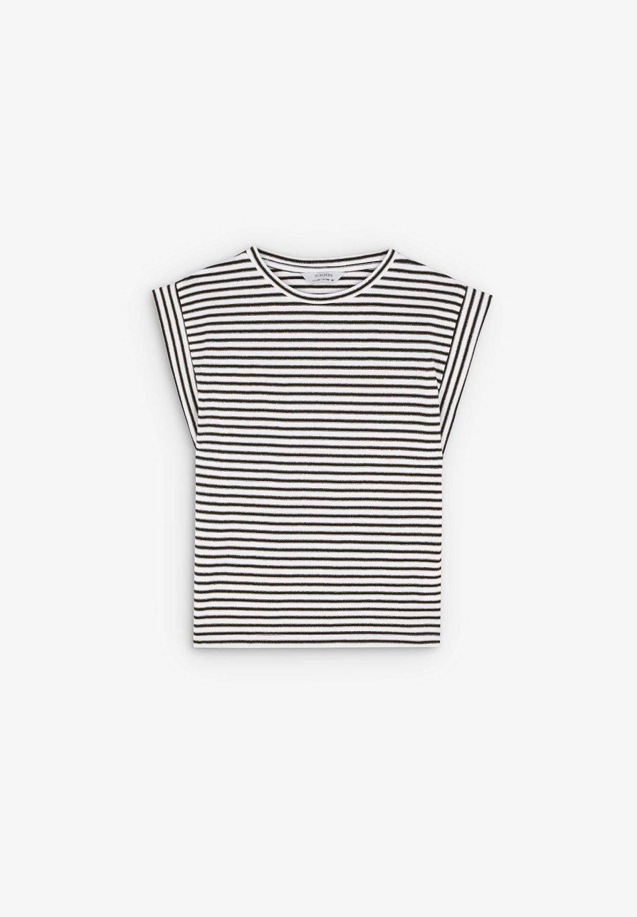 Scalpers Striped Lurex T-Shirt | Tshirts