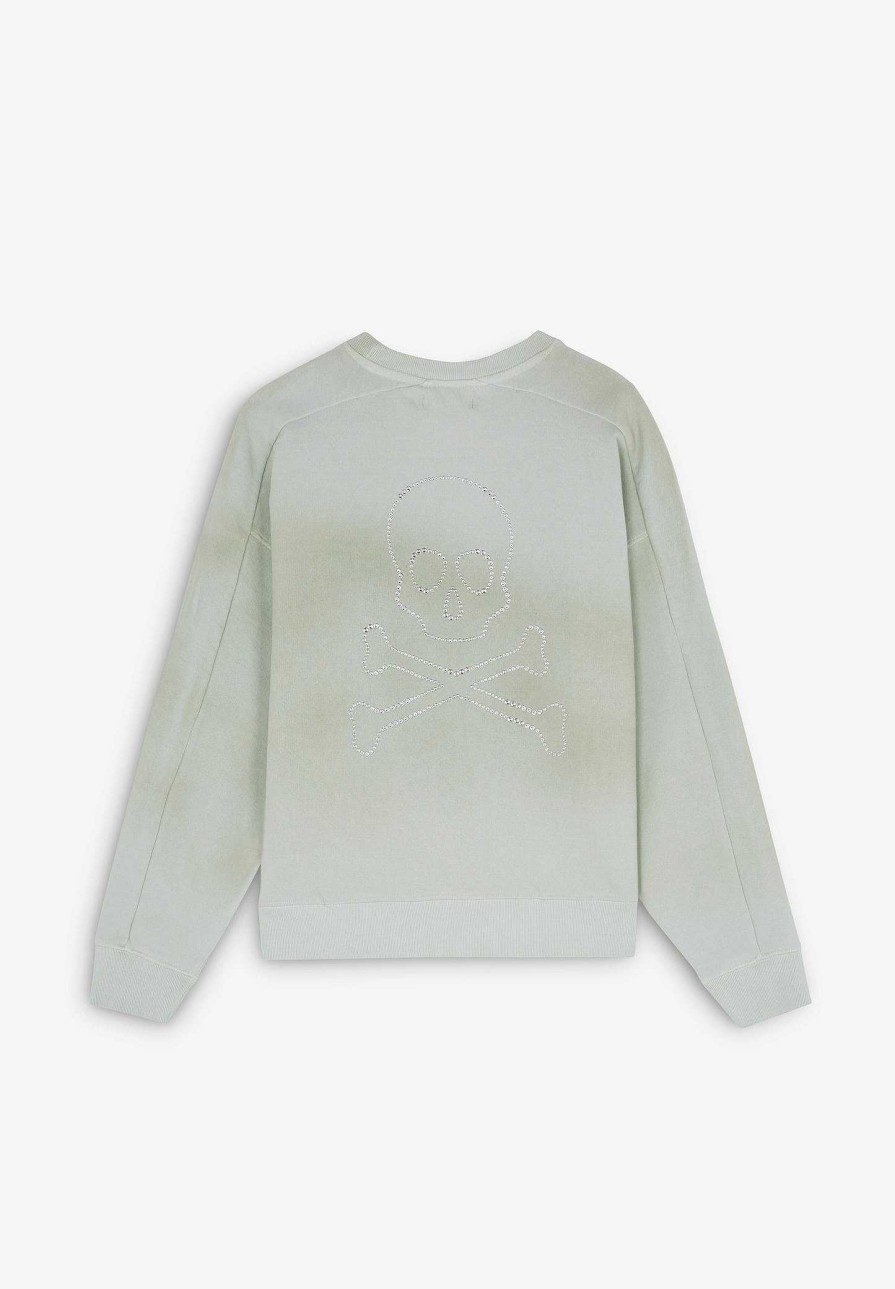 Scalpers Back Skull Dyed Sweater | Sweatshirts