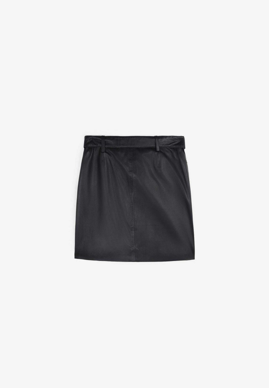 Scalpers Mini Leather Skirt With Belt | Skirts