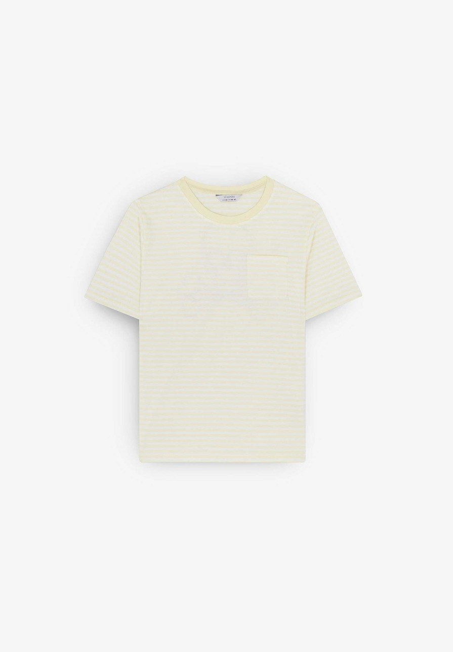 Scalpers Striped Pocket T-Shirt | Tshirts