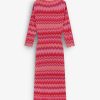 Scalpers Zigzag Lurex Knitted Midi Dress | Dresses