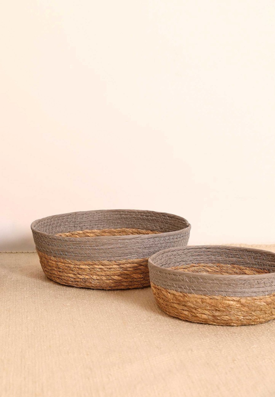 Scalpers Small Contrast Jute Basket | Decorative Accessories