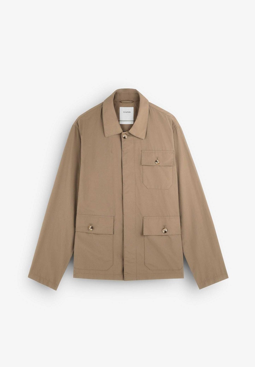 Scalpers Corduroy Collar Detail Overshirt | Jackets And Jackets