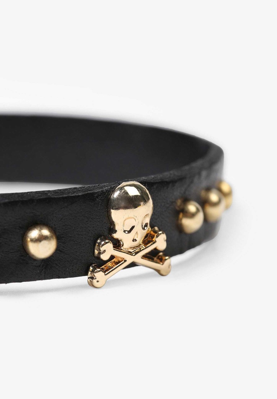 Scalpers Studded Skull Bracelet | Imitation Jewelry