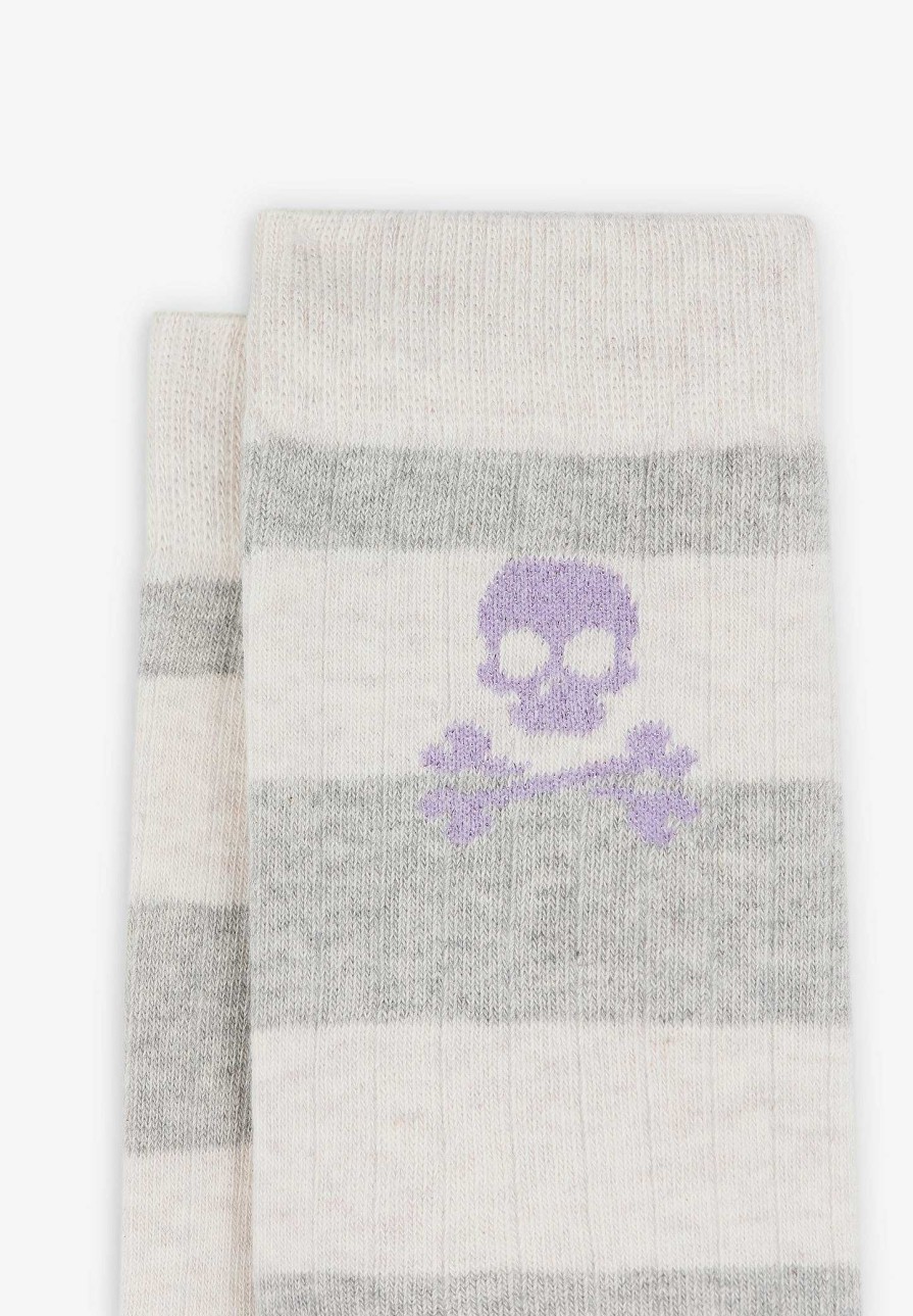 Scalpers Striped Skull Socks | Accessories