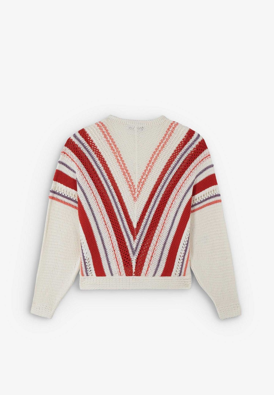 Scalpers Striped Crochet Sweater | Sweaters And Cardigans