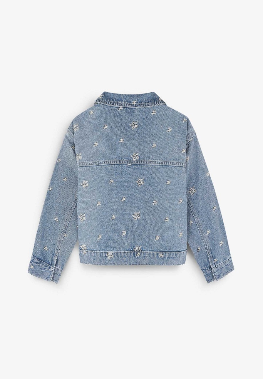 Scalpers Denim Jacket Embroidered Details | Jackets And Vests