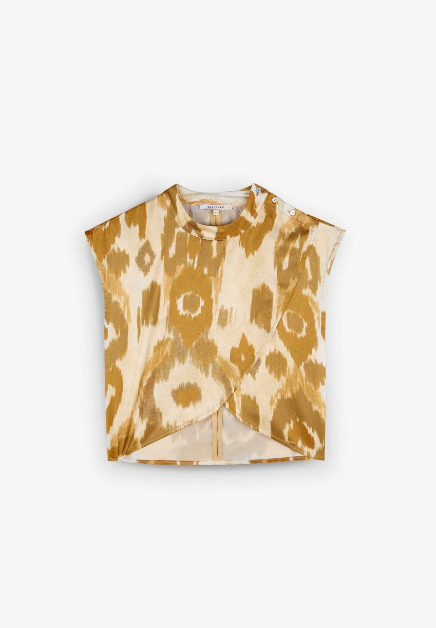 Scalpers Animal Print Crossover Top | Shirts