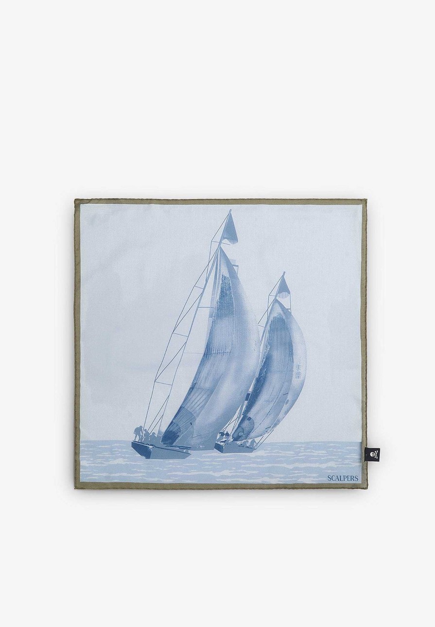 Scalpers Sailboat Drawing Handkerchief | Handkerchiefs