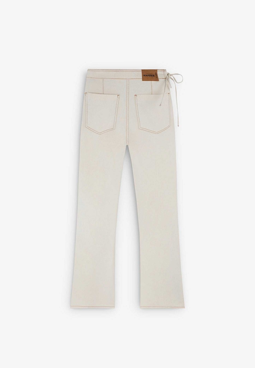 Scalpers Bootcut Jeans With Cord Detail | Jeans