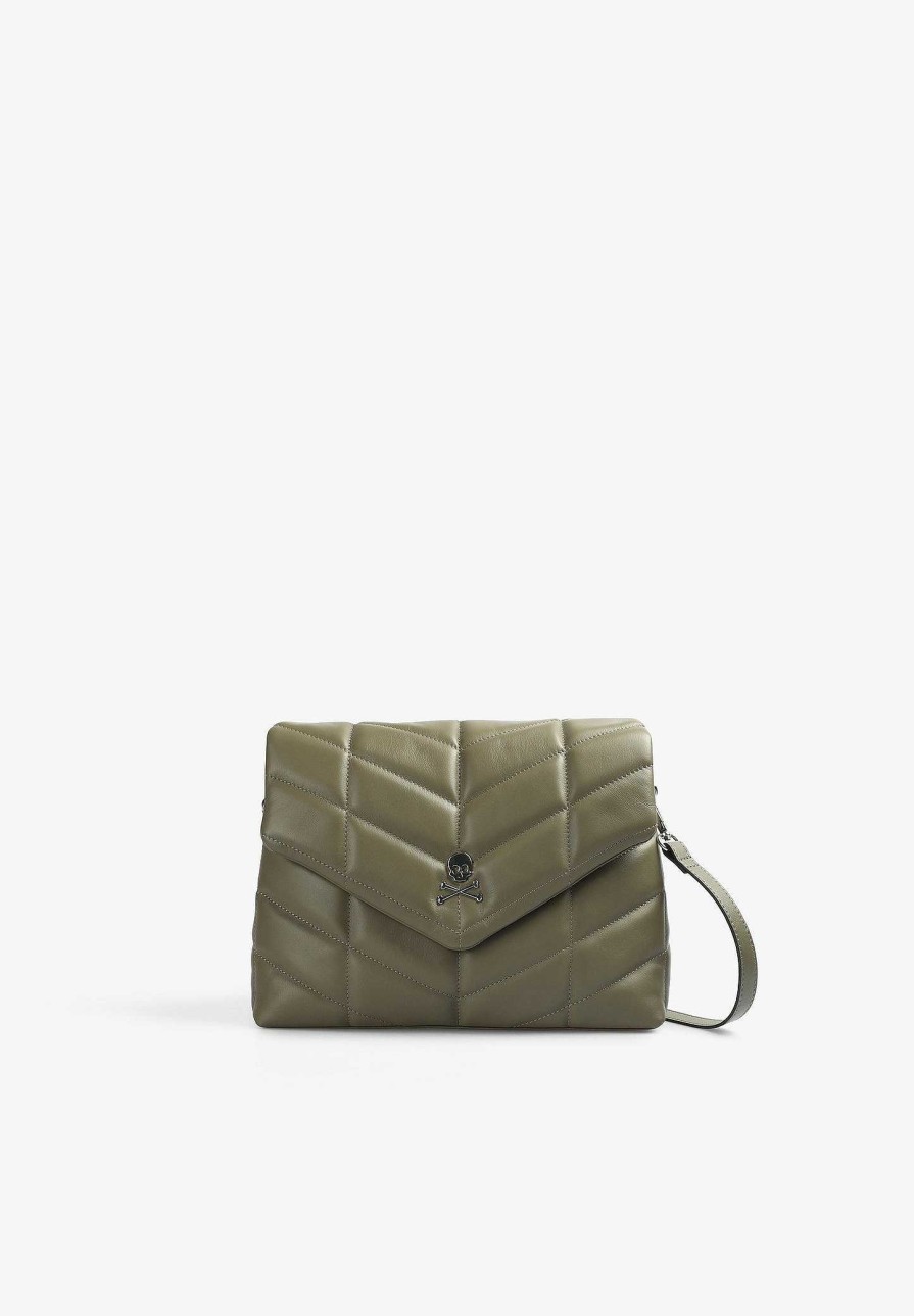 Scalpers Quilted Leather Shoulder Bag | Fur