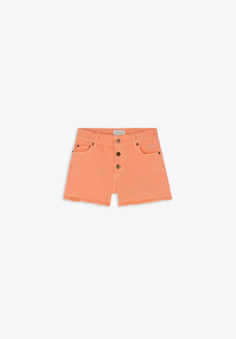 Scalpers Fringe Hem Shorts | Bermuda