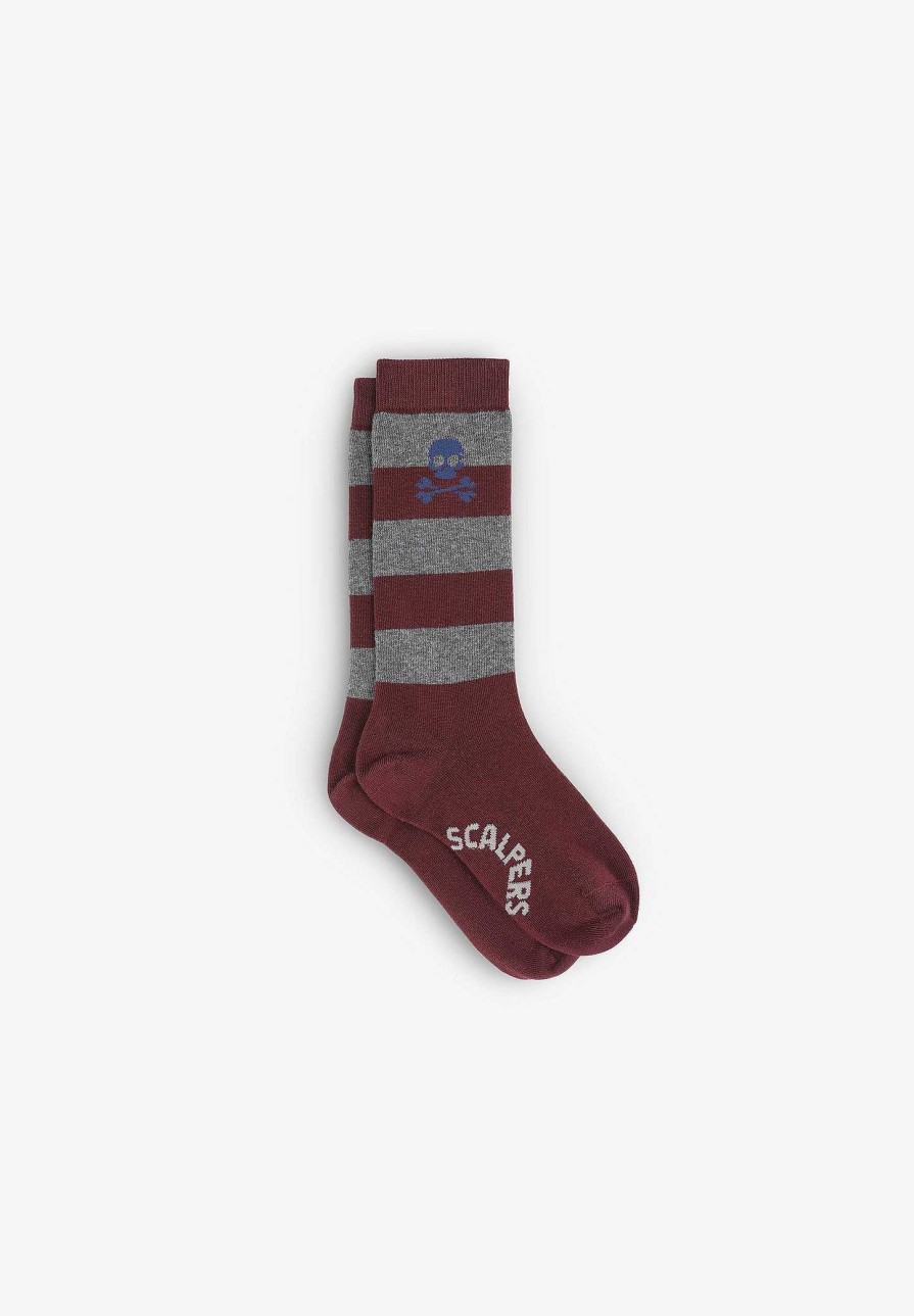 Scalpers Striped Skull Socks | Socks