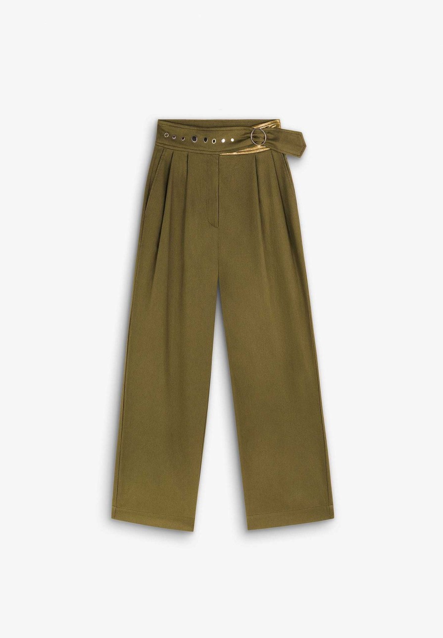 Scalpers Trousers With Pleats And Studs Details | Pants