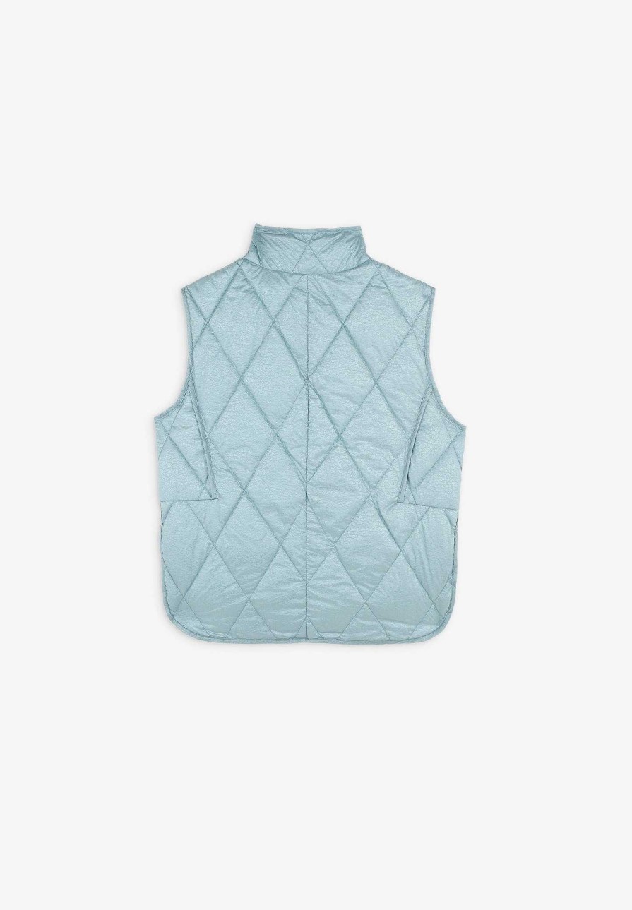 Scalpers Padded Vest With Metallic Pockets | Jackets And Vests