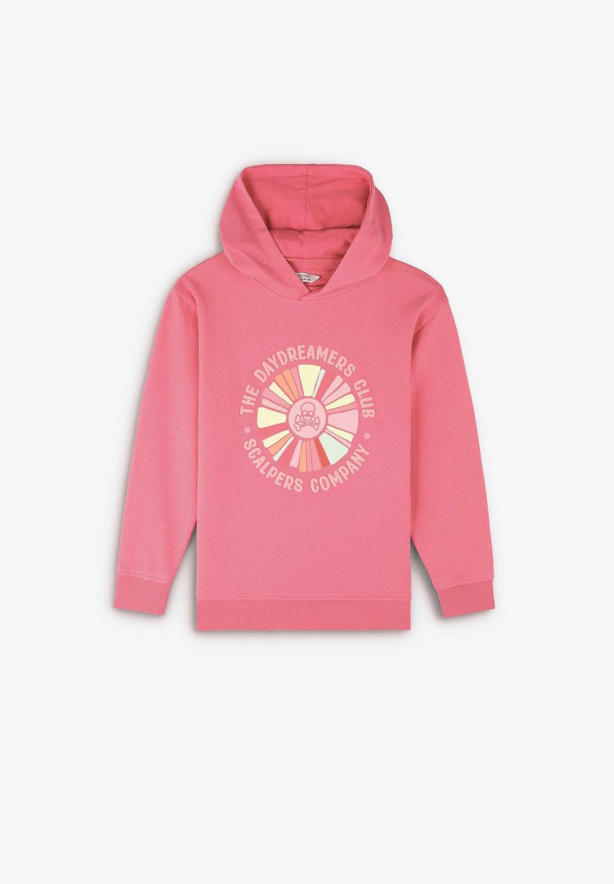 Scalpers Puff Print Details Hooded Sweatshirt | Sweatshirts