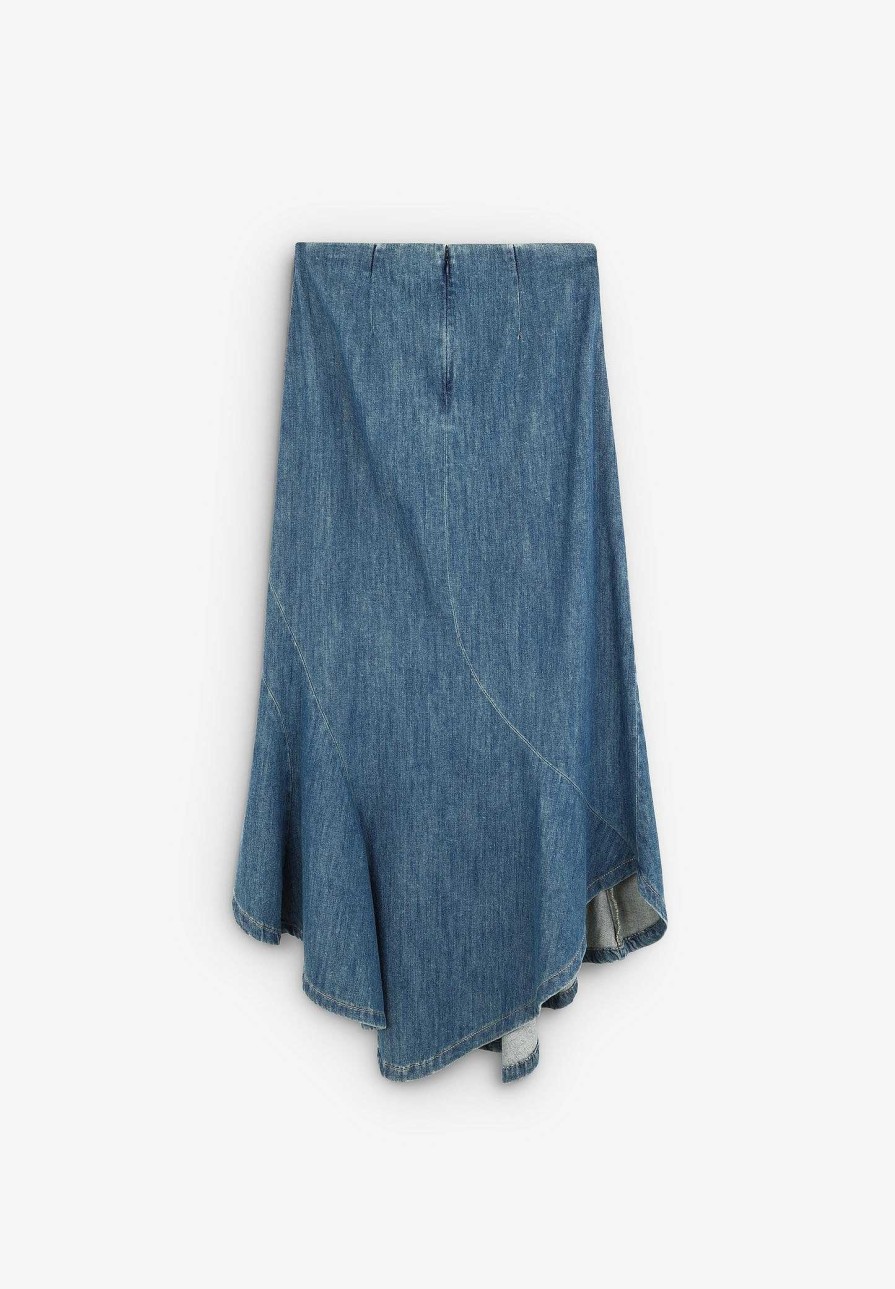 Scalpers Low Flow Denim Midi Skirt | Skirts