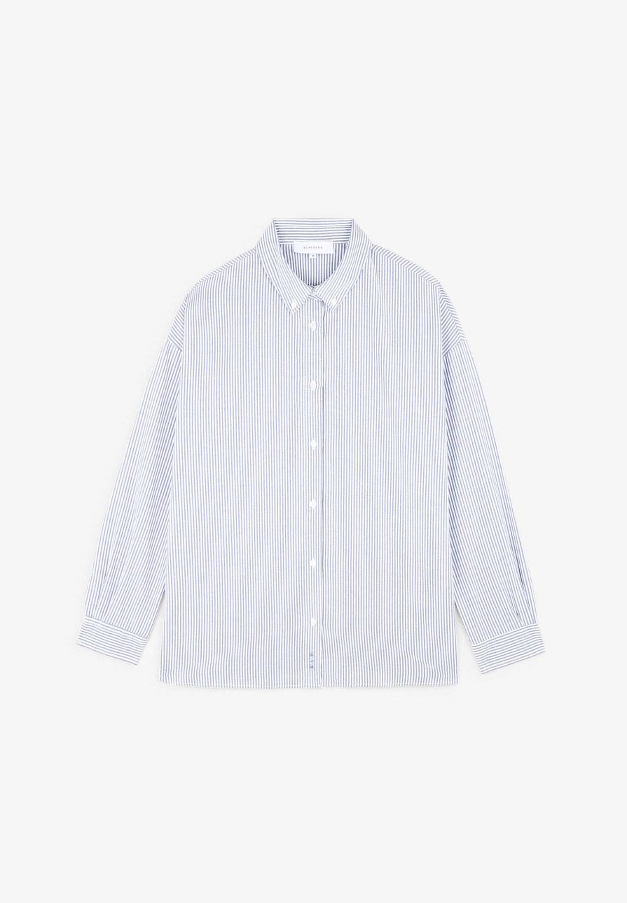 Scalpers Oxford Shirt With Button Collar | Shirts