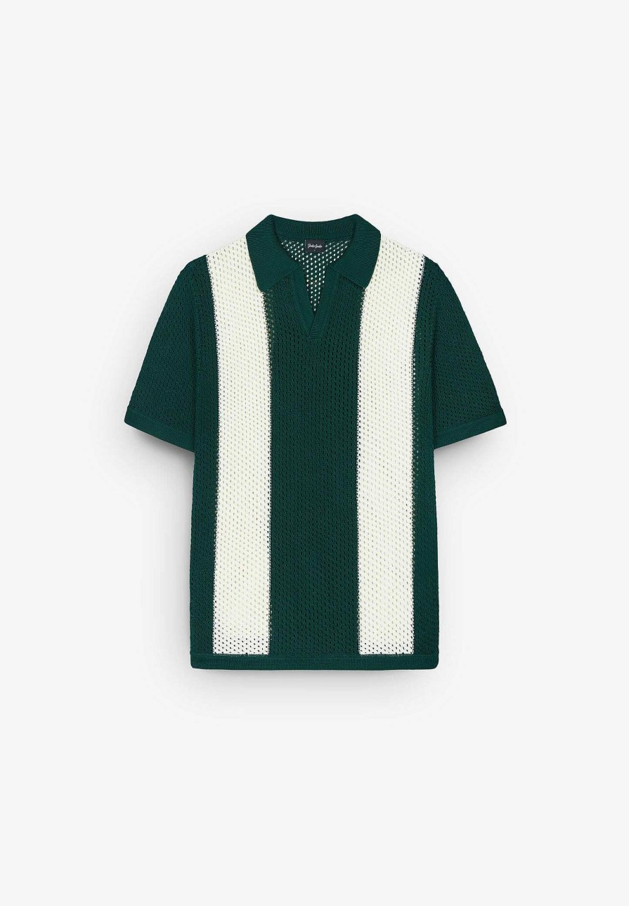 Scalpers Goodies Sportive | Mesh Knit Polo | Poles