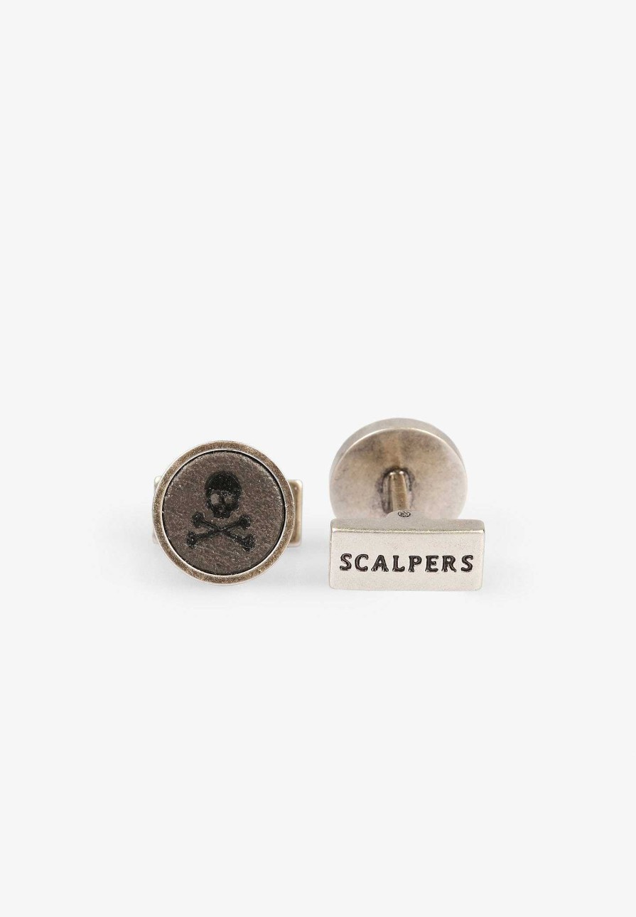 Scalpers Contrast Skull Cufflinks | Twins