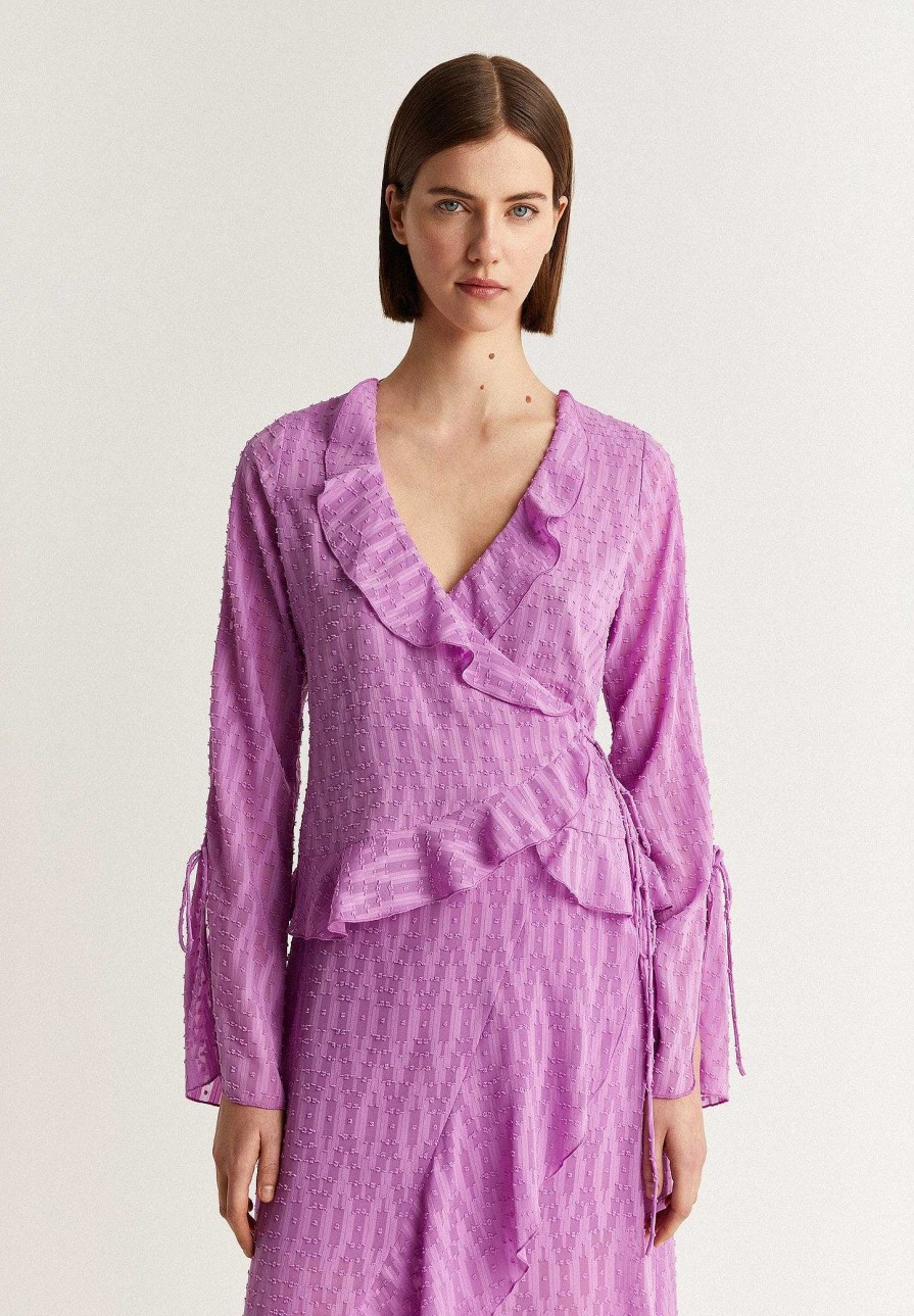 Scalpers Asymmetric Hem Plumeti Blouse | Shirts