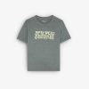 Scalpers Print Washed Effect T-Shirt | Tshirts