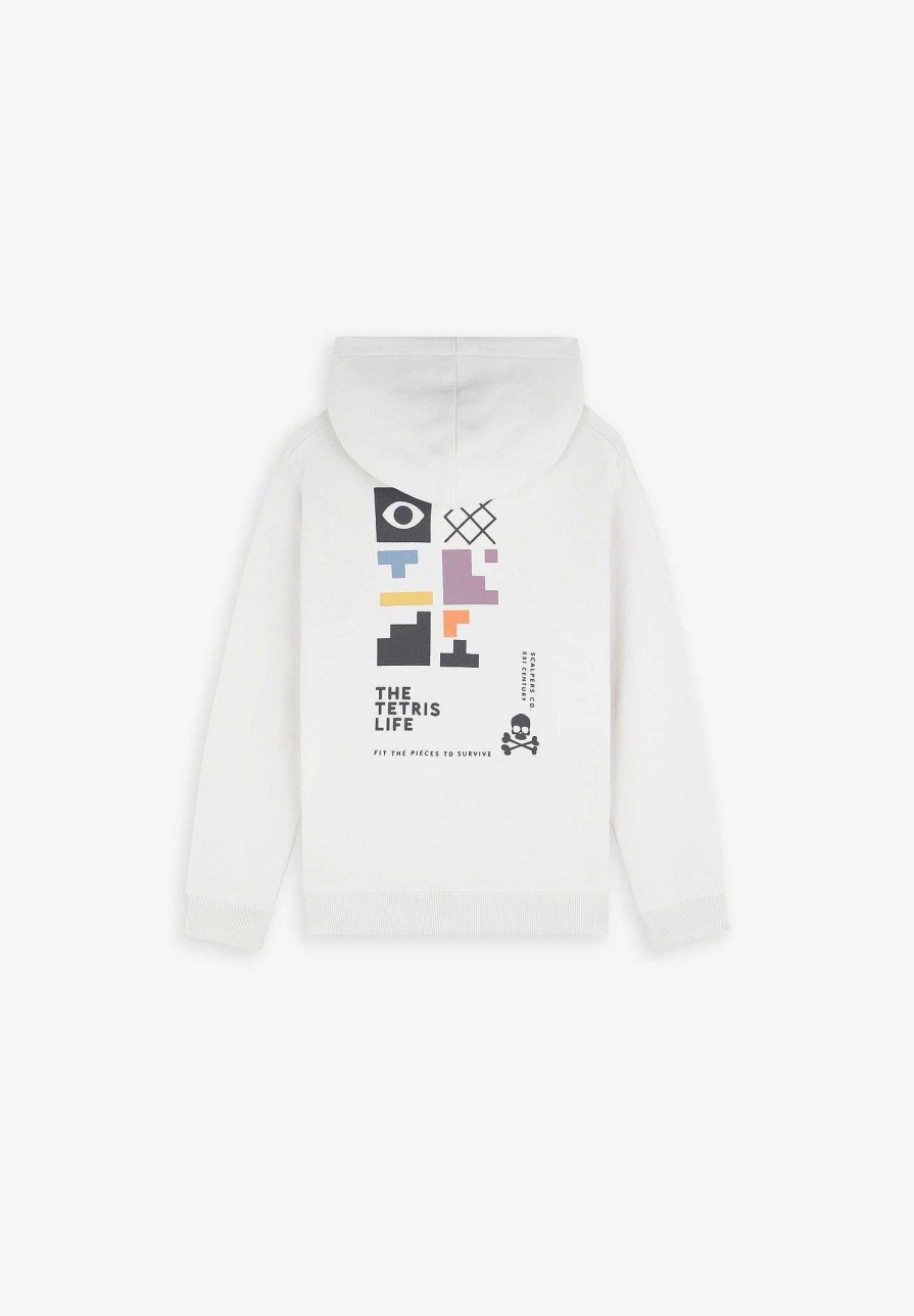 Scalpers Tetris Print Hoodie | Sweatshirts