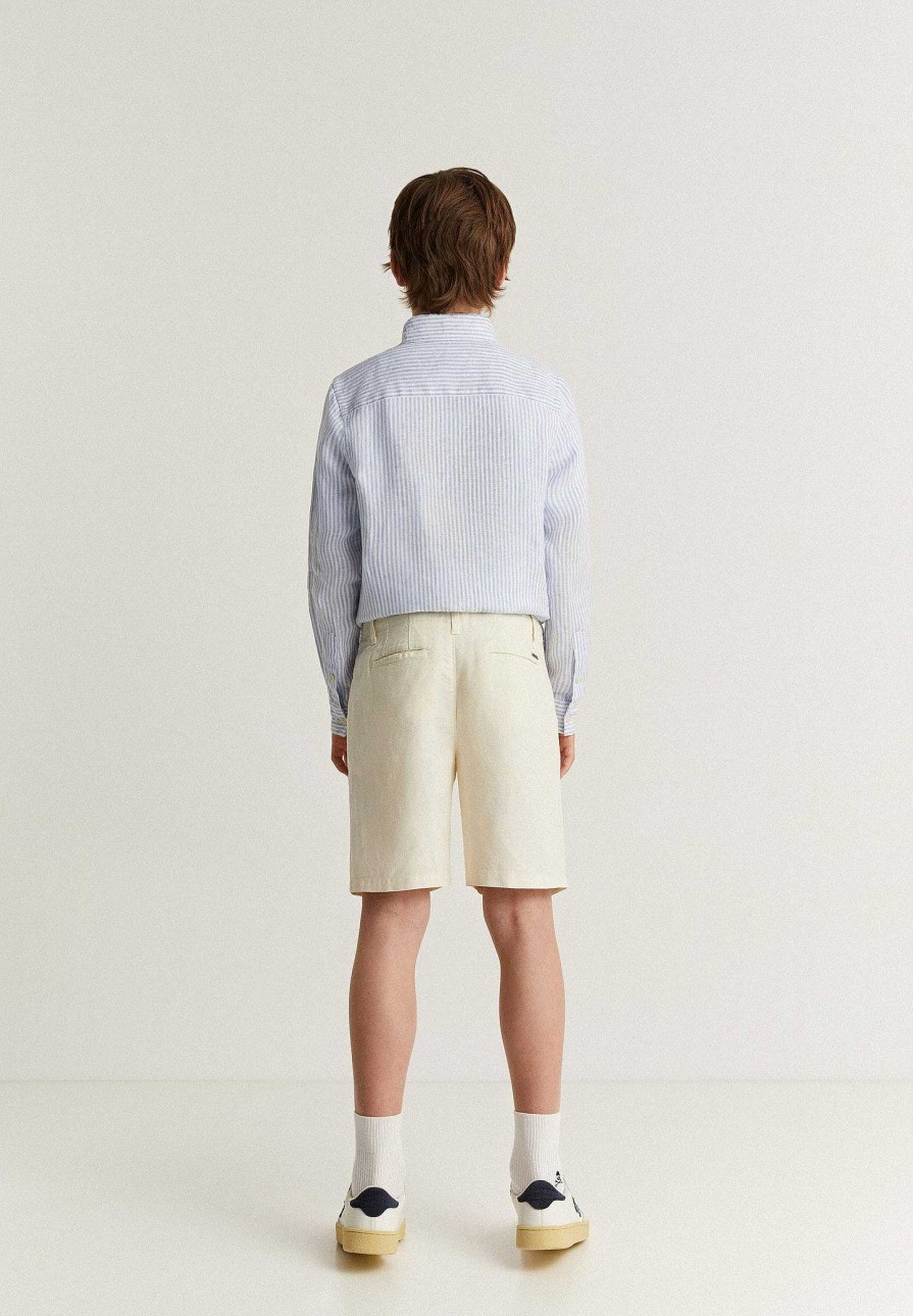 Scalpers Cotton Linen Bermudas | Bermuda