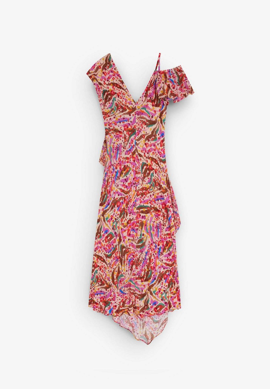 Scalpers Ruffles Print Midi Dress | Dresses