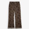 Scalpers Animal Print Pants With Fringe Hem | Pants