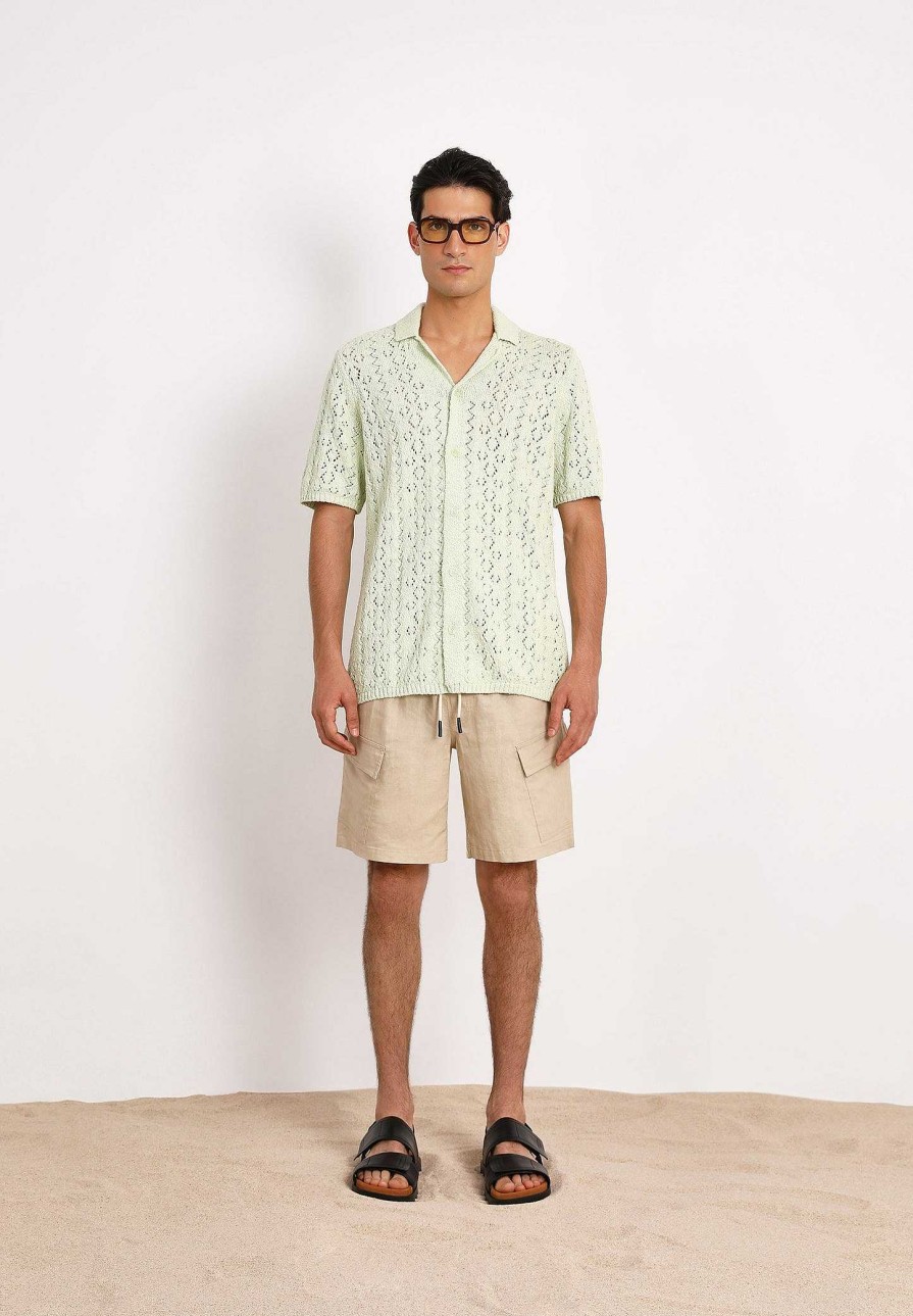 Scalpers Oas | Cargo Linen Bermuda Shorts | Bermuda