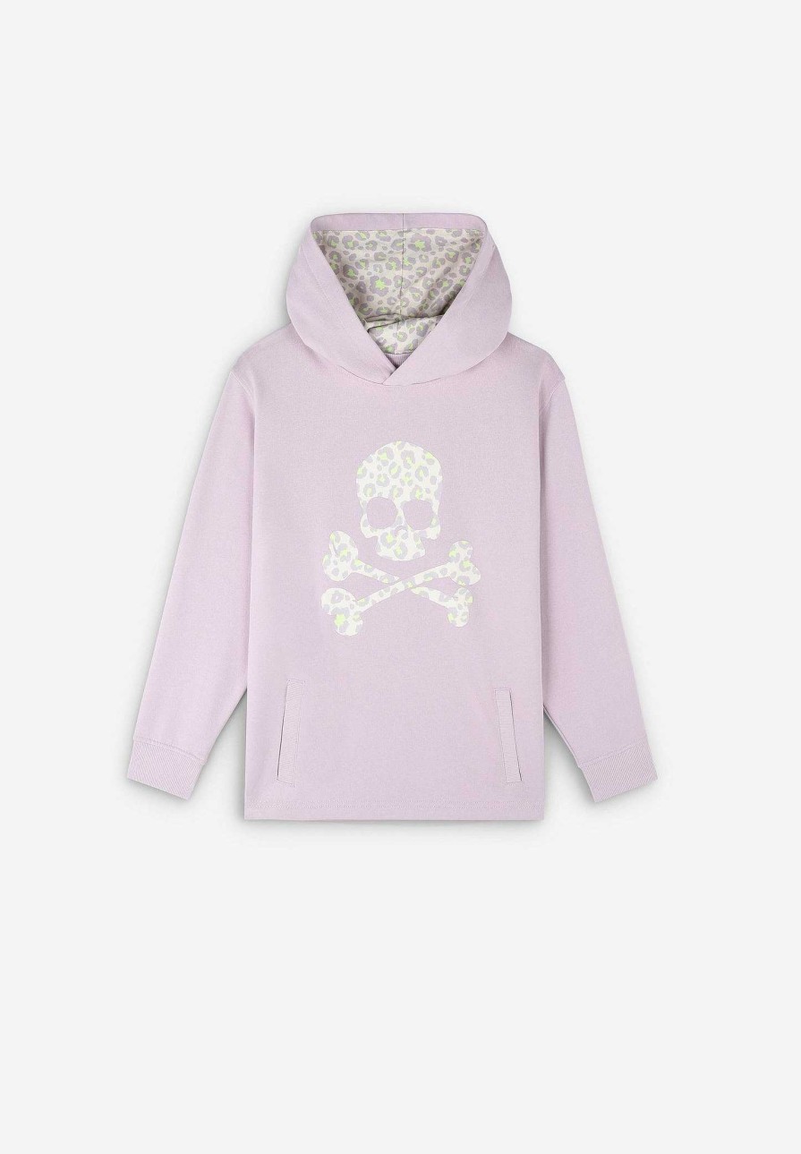 Scalpers Animal Print Skull Hoodie | Sweatshirts