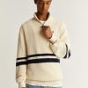 Scalpers Striped Zipper Neck Sweater | Sweaters And Cardigans