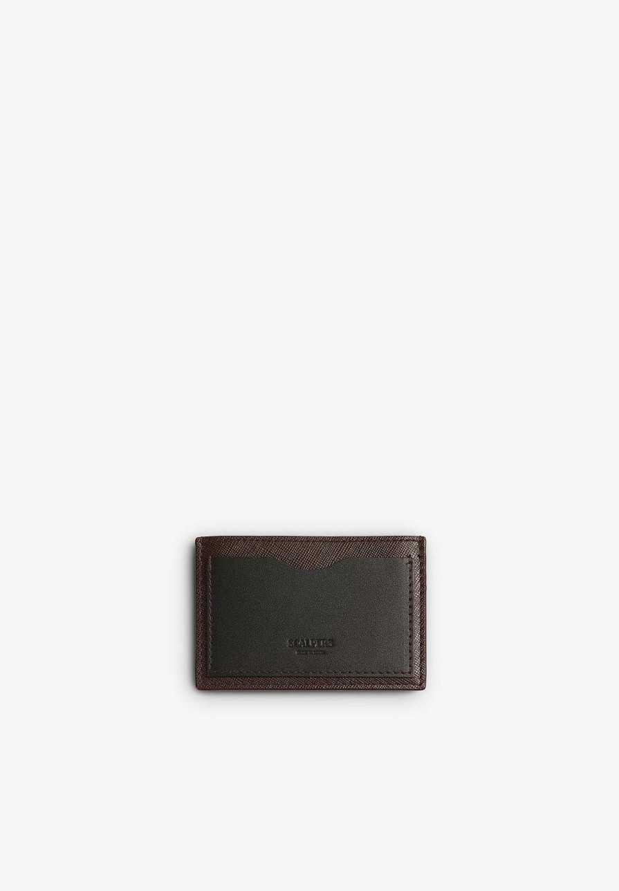 Scalpers Leather Card Holder With Contrast Detail | Wallets And Card Holders